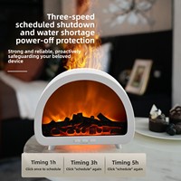 Diffuseur d'arômes électrique rétro style cheminée 200 ml, humidificateur d'air à brume froide pour huiles essentielles, pour la maison et le bureau