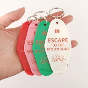 Porte-clés vintage pour hôtel, porte-clés en acrylique, porte-clés en plastique personnalisé, cadeau promotionnel, porte-clés en métal pour motel - Product Image 4