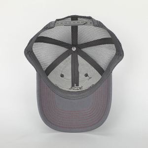 BSCI venta al por mayor personalizado 6 paneles deporte papá sombrero de alta calidad bordado Logo gris algodón Gorras etiqueta tejida clásica gorra de camionero - Product Image 6