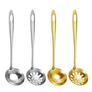 Cuchara coladora de acero inoxidable con mango largo para sopa y olla caliente, para cocina doméstica y uso público, colgante - Product Image 6