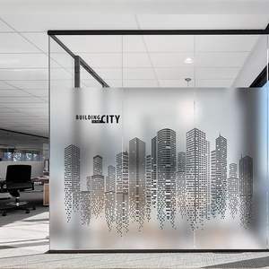 Vinilos Decorativos Personalizados para Ventanas, Diseño Esmerilado, <span class=keywords><strong>Vinilo</strong></span> Adhesivo para Privacidad con Letras para Sala de Reuniones, para Puertas de Vidrio - Product Image 6