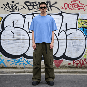 Camiseta Oversize para Hombre, 100% Algodón, 240g, Estilo Vintage, Holgada, Lisa, Nueva Colección Primavera Verano, Venta al Por Mayor - Product Image 1