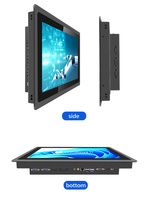 Monitor Industrial IPS de 15.6 Pulgadas, Panel Frontal IP65 Resistente al Agua, Pantalla Táctil Capacitiva, VGA FHD para Máquinas CNC de Fábrica