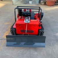 Tondeuse à gazon chenillée télécommandée tout-terrain diesel 24V, largeur de coupe 80 cm, bac de ramassage 15L, fonction mulching, industrielle, pour bricolage, vergers et fermes, 1000 mm