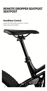 Vélo de montagne tout suspendu pour la course, avec amortisseur à air, freins à disque mécaniques, cadre en alliage d'aluminium, idéal pour le trail et la course en montagne - Product Image 6