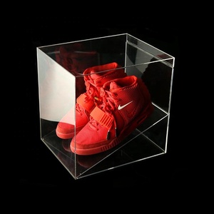 Acrylic Transparent Plexiglass Model <strong>nike</strong> Shoes <strong>Basketball</strong> Shoes Display Box Acrylic Five Side Box Custom - Product Image 2