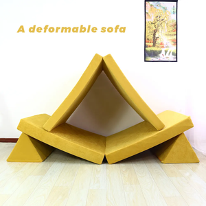 Saien nueva esponja de alta calidad ecológica Loveseat niños plegable Sleeper Modular niños sofá cama para niños pequeños y bebés - Product Image 4