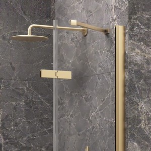 Box Doccia Senza Telaio Kamalu KT1000G Oro Satinato 80x100 con Porta Scorrevole in Ottone e Stile Apertura Scorrevole in Acciaio Inox - Product Image 4