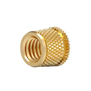 低最小起订量螺纹调节器黄铜滚花螺母嵌件塑料螺母钻石滚花