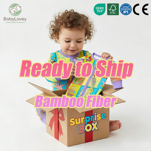 Macacão de Bebê Babylovey em Estoque, Quente e Macio, de Bambu, para Inverno, com Manga Longa e Zíper Bidirecional, Design de Desenho Animado - Product Image 1
