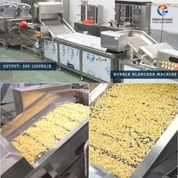 Chaîne complète de traitement du maïs doux : machine automatique de récolte, d'épluchage, de décorticage, de lavage, de blanchiment et de séchage des grains de maïs frais