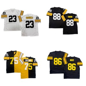 Maglia da rugby da uomo in stile vintage cucita Joey Porter Jack Lambert Jack Ham Dermontti Dawson Antonio Brown S-3XL Spedizione veloce - Product Image 1