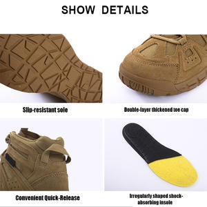 Bottes tactiques unisexes respirantes et légères, antidérapantes, pour l'entraînement en plein air au printemps, la randonnée en automne et en hiver - Product Image 3