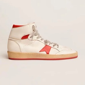 Zapatillas Casuales de Caña Alta Estilo Coreano Vintage para Mujer, de Cuero Genuino, Diseño Color-Block con Cordones, con Plataforma para Caminar - Product Image 5