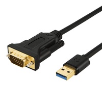 Adaptor USB 3.0 VGA Baru dengan Pelindung PVC dan Anyaman, Konverter HD 1080p 5Gbps, Didukung Bus, untuk Windows 10/8.1/8/7/XP, Tanpa Driver CD