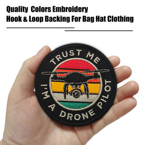 Вышивка Радужная этикетка для пилота летающего пилота, тканевая нашивка для дрона, красочный тактический мини-самолет, нашивка для сумки, шляпы своими руками - Product Image 3