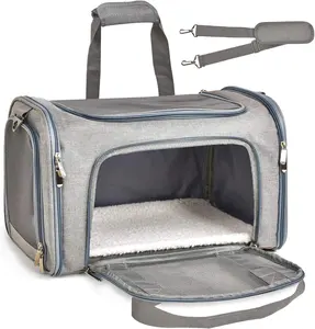 Heute Airline Approved Small Dog Pet Carriers Travel Products Soft Sided Collapsible Portable Dog Travel Carriers Bag