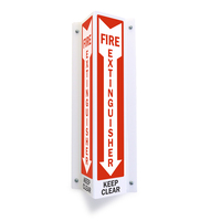 Panneau de sécurité incendie lumineux Panneau lumineux Autocollants de signe d'extincteur personnalisés