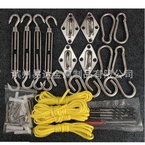 ตัวหมุนสแตนเลส M5 304 สำหรับผ้าใบกันแดดและชุดตาข่าย อุปกรณ์ร้อยเชือกสำหรับใช้งานกลางแจ้ง - Product Image 5