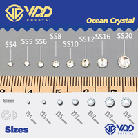 VDD 042 Fuchsia Haute Qualité Verre Strass Cristal Glod Dos Flatback Strass Pierres Nail Art DIY Artisanat Décorations