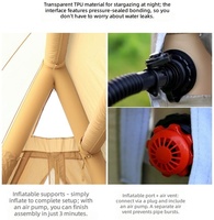 Tente de camping gonflable noire, portable, à installation rapide et automatique, imperméable, pour pique-nique en plein air