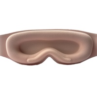 Masque oculaire 3D Heenlong, masque de sommeil lesté doux avec 80g de billes de verre pour le soulagement du stress, avec mousse à mémoire de forme
