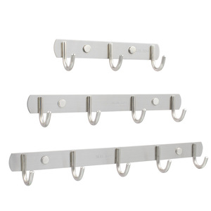 Prosperous Age And Noble Stainless Steel Robe Hooks 3 Hooks Wall Mounted Modern Kitchen Bathroom Entryway Anti Corrosion - Product Image 1