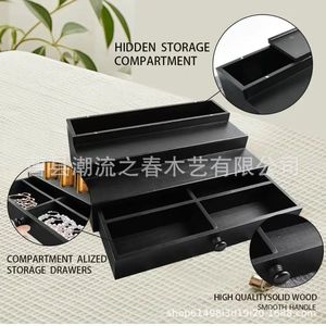 Cross-<b>border</b> wooden cosmetic storage box with drawers, tiered perfume <b>display</b> rack, wooden counter perfume <b>display</b> rack - Product Image 5
