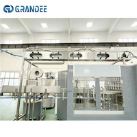 Ligne de production d'équipements de remplissage d'eau minérale pure en bouteille PET entièrement automatique à grande vitesse