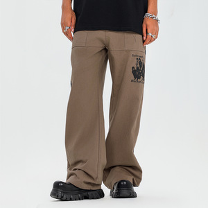 กางเกงคาร์โก้สำหรับผู้ชายกางเกงขาบานแบบลำลองขนาดใหญ่พิเศษพิมพ์โลโก้ได้ตามต้องการสินค้ามาใหม่ - Product Image 3