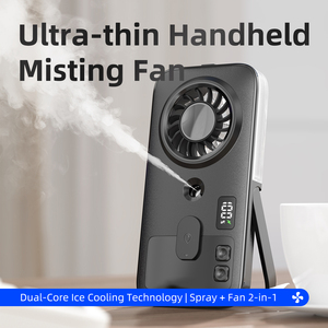 Ventilador de Mano con Rociador de Agua de 1200 mAh, Mini Enfriador de Aire Portátil, Humidificador Recargable con Motor sin Escobillas, Ventilador Personal - Product Image 2