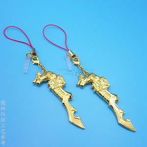 Metal Mobile Phone Charm Zinc Alloy Knife Pendant Anime <b>Game</b> Prop Lanyard Decorative <b>Accessory</b> - Product Image 2