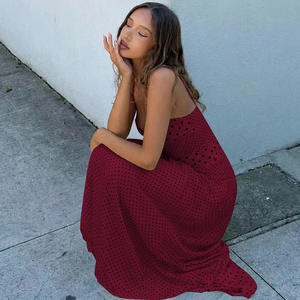 Agente de Compras 1688, Vestido Maxi con Tirantes Finos y Estampado de Puntos, Marca FTS, Más de 10 Años de Experiencia, Baja Comisión - Product Image 4