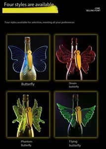 Bâton stroboscopique <span class=keywords><strong>LED</strong></span> de luxe clignotant pour bouchon de champagne pour les occasions de noël accessoires de verres de qualité supérieure - Product Image 4