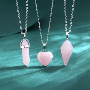 Juego de 3 collares de ágata de cristal artificial, colgante de piedra hexagonal y cónico para psicocinética, necromancia y Reiki - Product Image 5