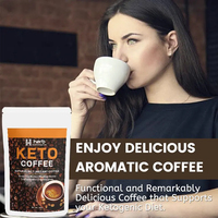 OEM ODM Marque Privée Café Keto en Poudre Naturel et Sain pour Perte de Poids Instantanée au Chocolat Doux, Sachet de 140g, Durée de Conservation de 24 Mois