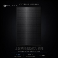 Panneau solaire JA Solar JAM54D51 GR 540W N-Type double vitrage DeepBlue 5.0, module PV à 24,3% d'efficacité pour toiture commerciale