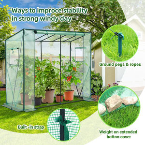Invernadero Portátil Moderno de Metal para Cultivo de Tomates en el Jardín, con Puerta Enrollable con Cierre, Fácil de Montar - Product Image 4