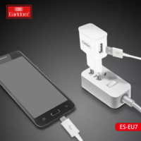 EARLDOM pour Samsung S10 S9 S8 Chargeur rapide d'origine 5V 2.1A Prise US/EU/UK Adaptateur de voyage Chargeur mural rapide