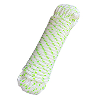 Cordon en polyéthylène PE tressé creux jaune et bleu de 5 mm à 15 mm