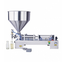 Mesin Pengisi Botol Piston Pneumatik Semi Otomatis Akurasi 1% Dosis Kuantitatif untuk Saus Cabai Pasta Kosmetik Cair