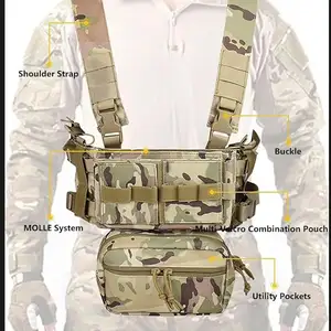 Multifunctional Lightweight Tactical Vest Chest Rig Magazine Pouch Hunting Equipment Accessories