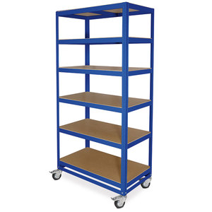 Kommissierwagen 6ระดับพร้อมผิวสีฟ้า200กก. รับน้ำหนักได้900x500X1905มม. - Product Image 1
