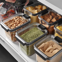 Boîte de rangement en plastique, organisateur, bac multi-couches pour réfrigérateur, boîte rectangulaire, ensemble de contenants de stockage alimentaire en silicone pour la cuisine