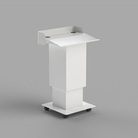 Nouvelle arrivée, table d'ordinateur portable en métal à hauteur réglable pneumatique moderne, bureau assis-debout à levage à gaz, bureau commercial, maison, école, iPad