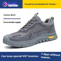 Bottes de travail respirantes à la mode de haute qualité Chaussures de sécurité pour hommes à bout en acier anti-crevaison