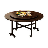 Table à manger pliable au design moderne, table pliante en aluminium, table portable à grand panneau de style bois pour la location de chambres, usage domestique
