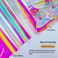 Film coloré, papier laser, film pour verre, adhésif transparent à haute transmission lumineuse, autocollant arc-en-ciel fait main