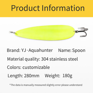 Señuelo de pesca tipo cuchara de 11 pulgadas, spinner metálico vibrante para lubina rayada, señuelo de pesca para pesca de fondo. - Product Image 5