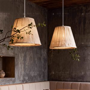 Lámpara colgante Wabi Sabi redonda E27 de bajo consumo para el hogar, restaurante, comedor, iluminación de diseño. - Product Image 1